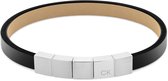 Calvin Klein CJ35000490 Heren Armband - Sieraad - Leer - Bruin - 8 mm breed - 19.5 cm lang