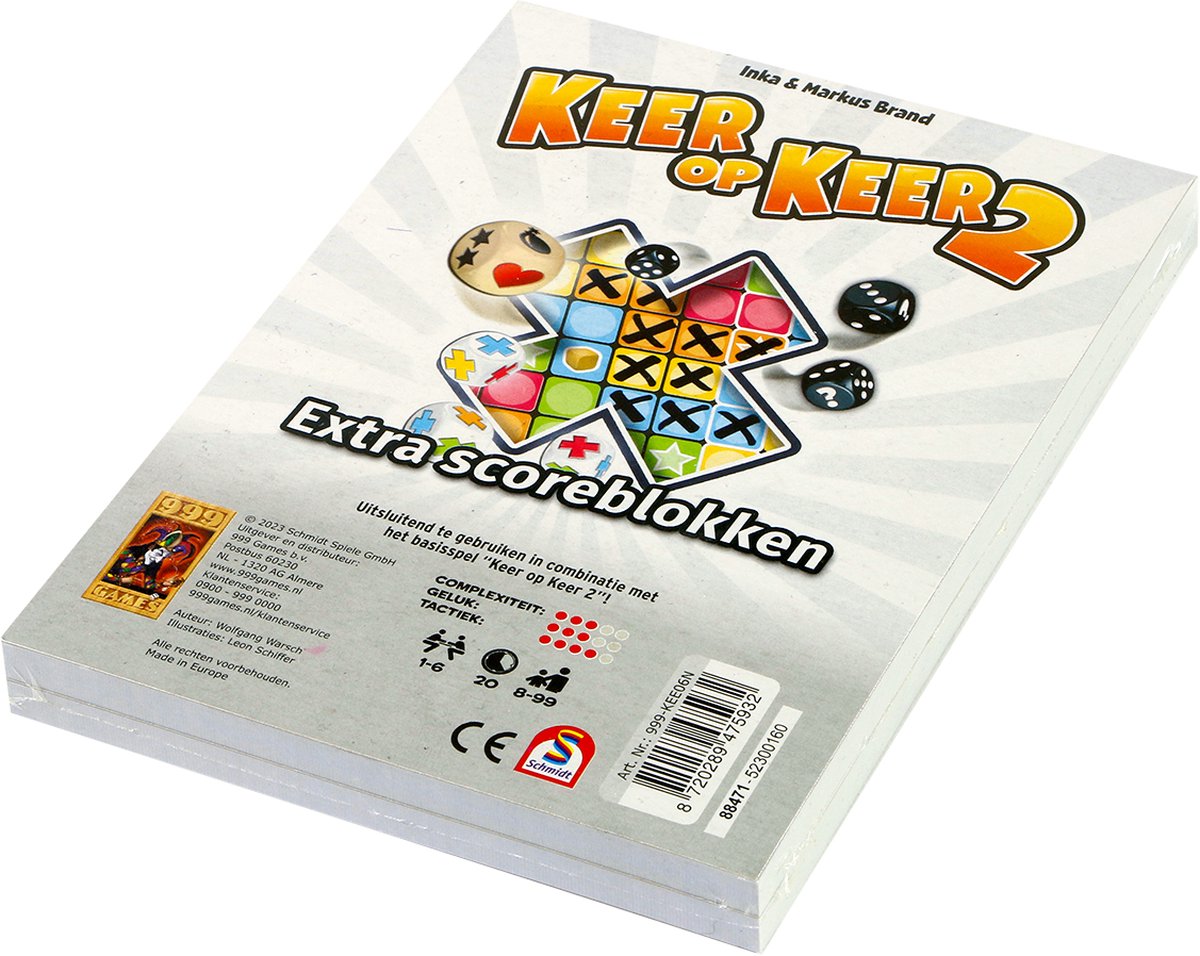999 Games - Scoreblokken - Keer op Keer 2 - Twee stuks Level 1 - Dobbelspel — afbeelding 10
