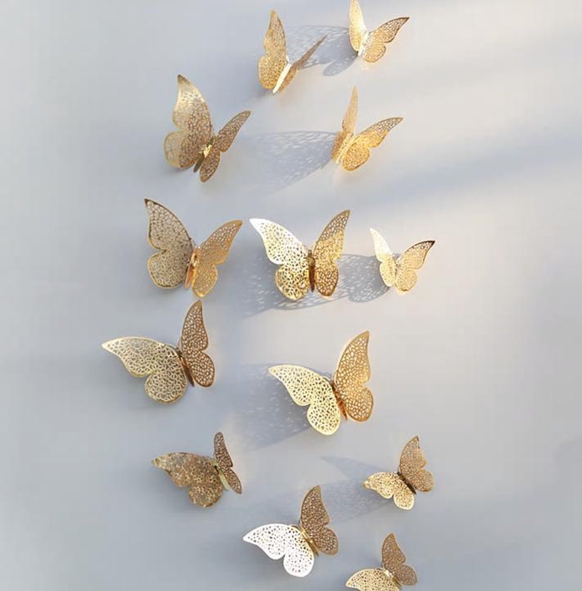 Gouden 3D-vlinders - Merkloos