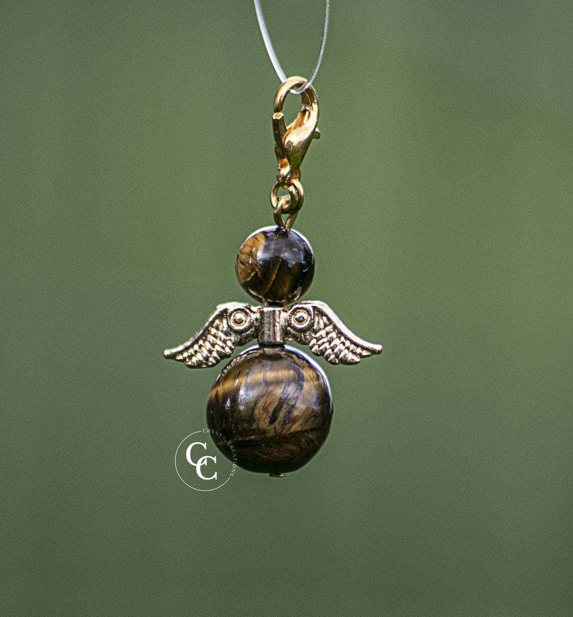 Beschermengel Amethist (halfedelsteen, tashanger, sleutelhanger, geluk engel) (Raamhanger, raamkristal, cadeau, raamdecoratie, engel) fengshui