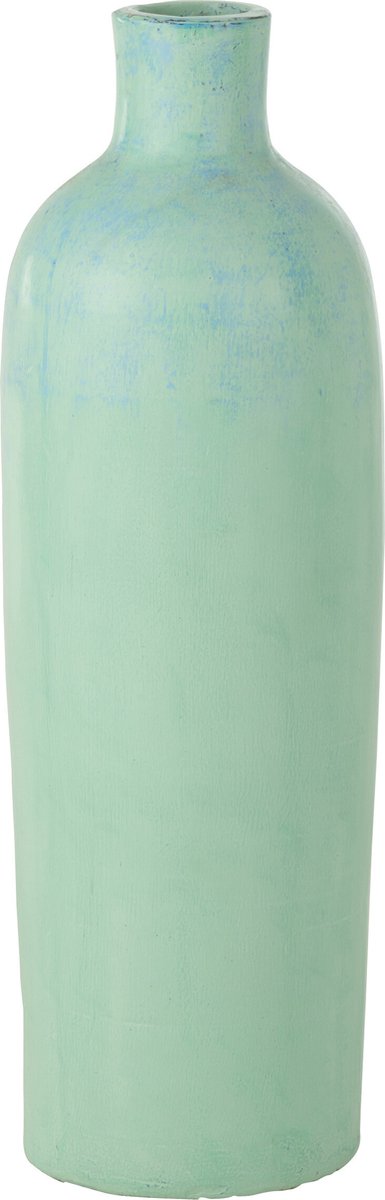 J-Line vaas Justine Terracotta - beton - blauw - medium
