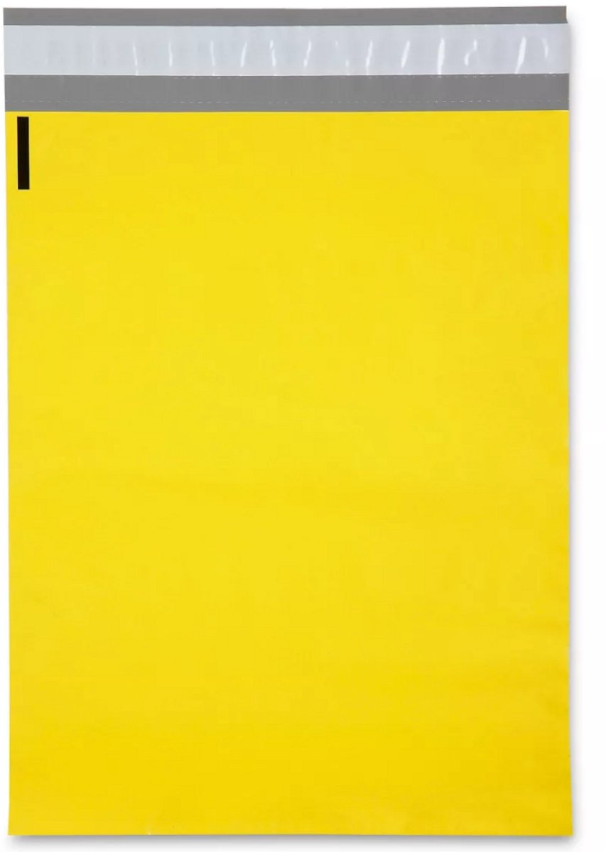 Verzendzakken Kleding - Postzakken Pakketten - Veilig Verzenden - Waterdicht Scheurvast - 32x45cm 50 stuks - Geel