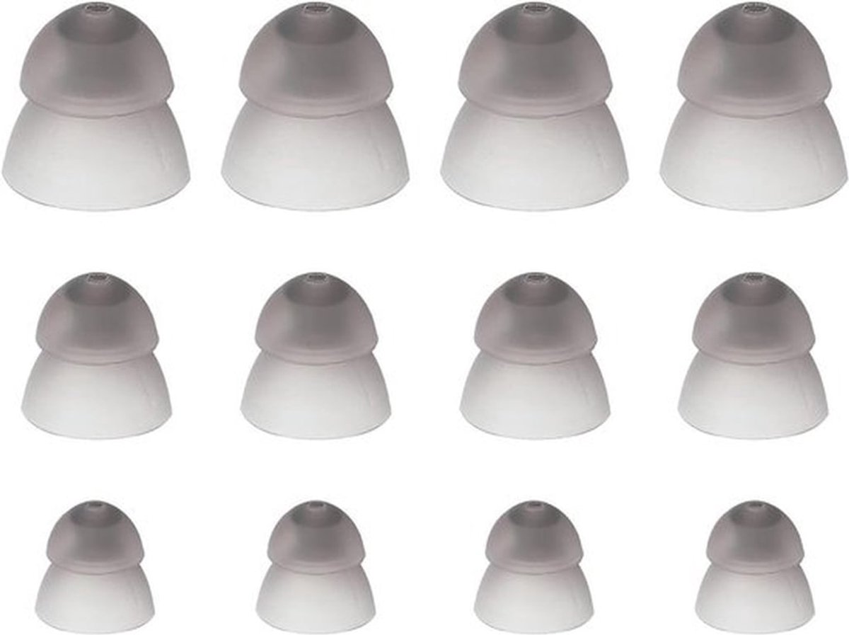Hoortoestelkoepels voor senioren - Set van 12 stuks - Siliconen - Maat S, M, L
