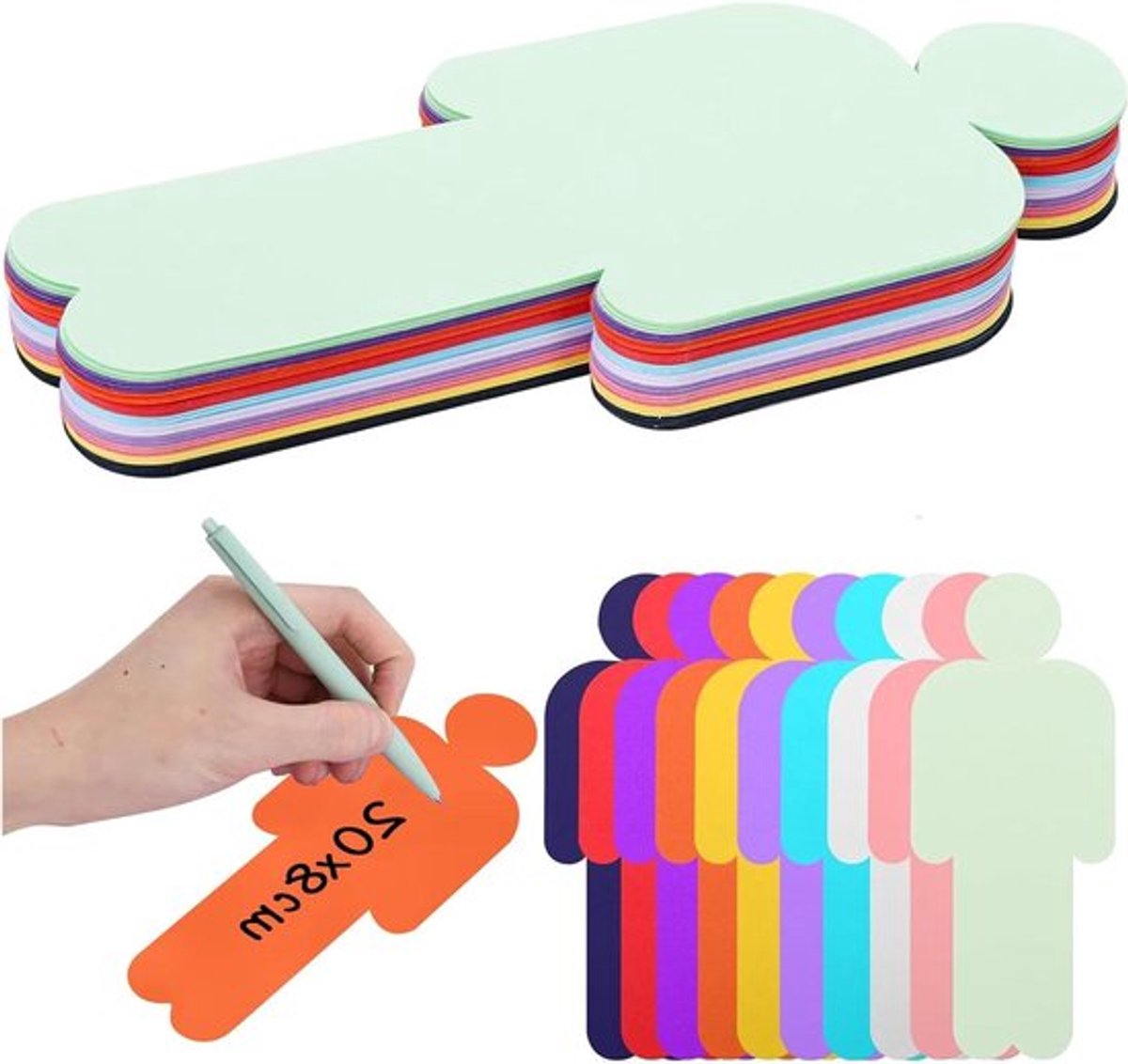 Kleurrijke Moderatiekaarten Set - 120 stuks - Woordenschat - Presentatie - Kantoor - School