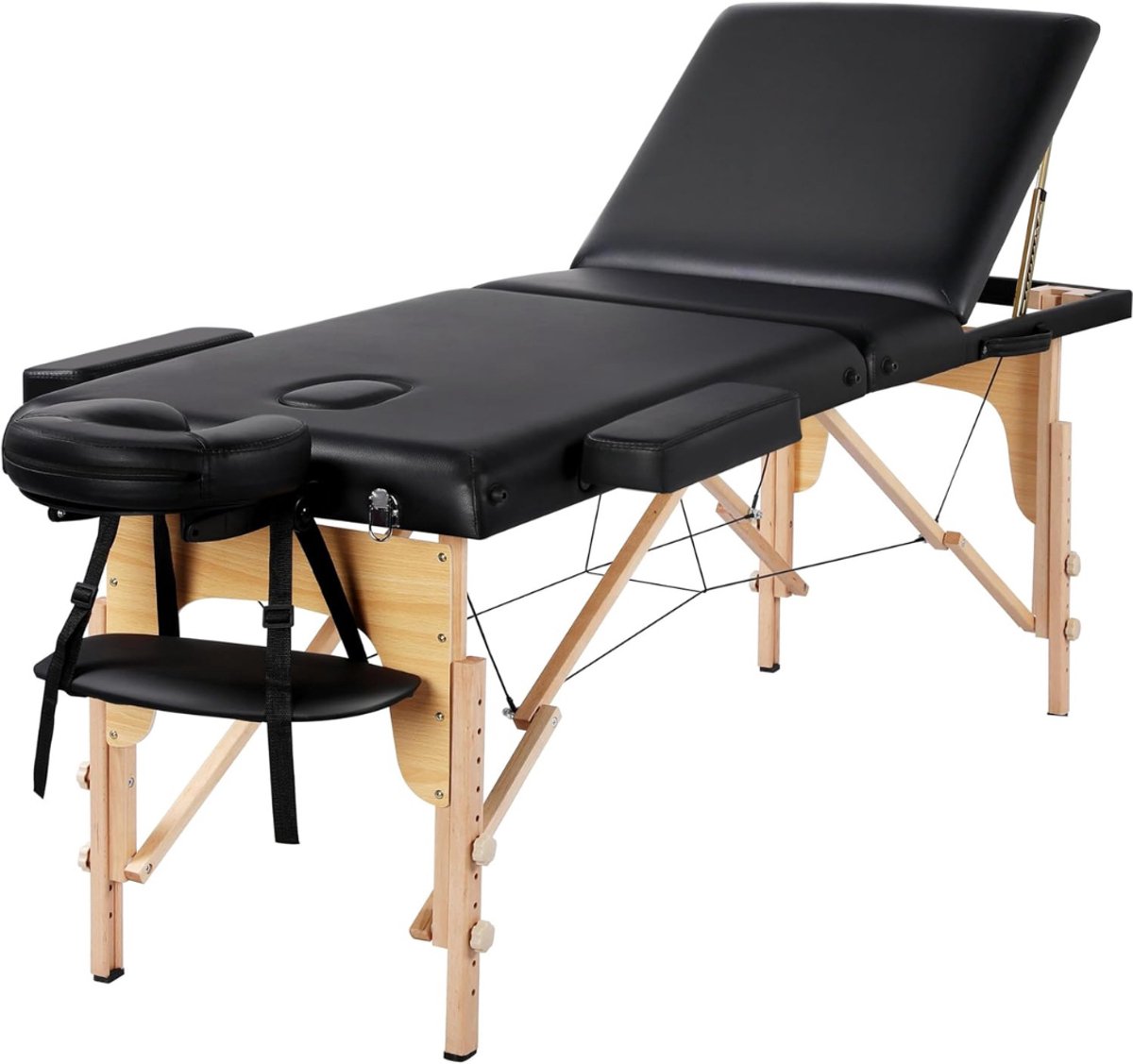 RWB® Massagetafel Inklapbaar - Massagetafel - Massage Tafel Inklapbaar - Zwart - 213cm x 80cm x 85cm