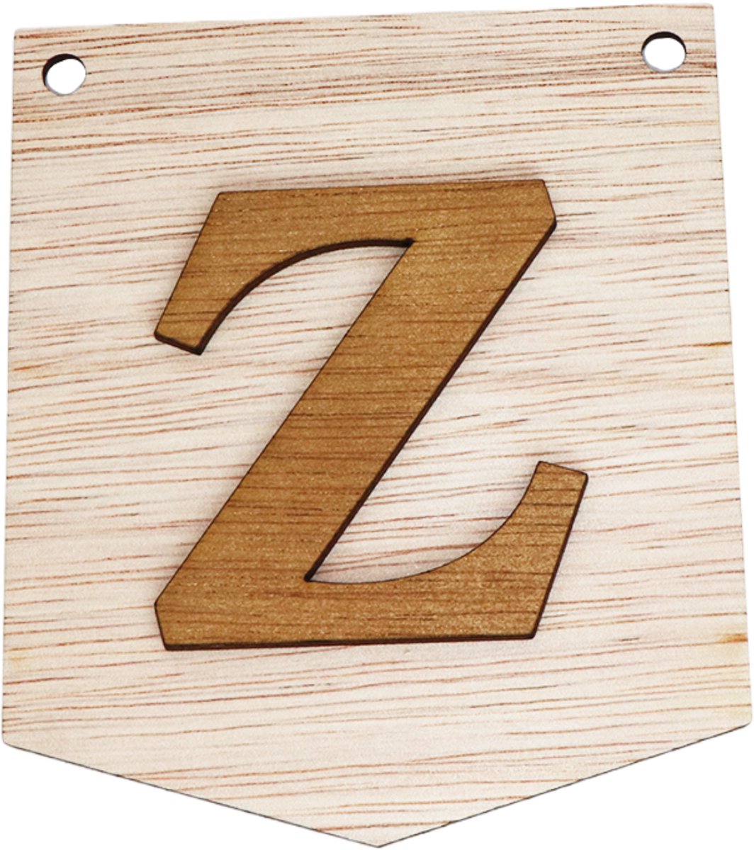 3D Houten Letter Z – Gepersonaliseerde Slingers & Vlaggenlijnen Zelf Samenstellen | Duurzame Decoratie