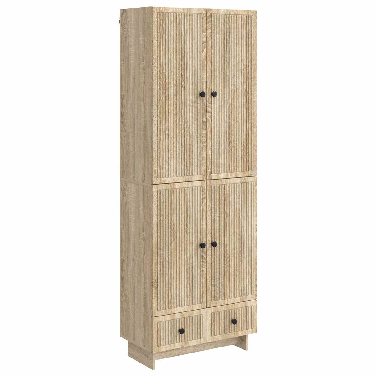 vidaXL Kast - Set - 2 - st - Sonoma - Eiken - Bewerkt - hout Sonoma eiken