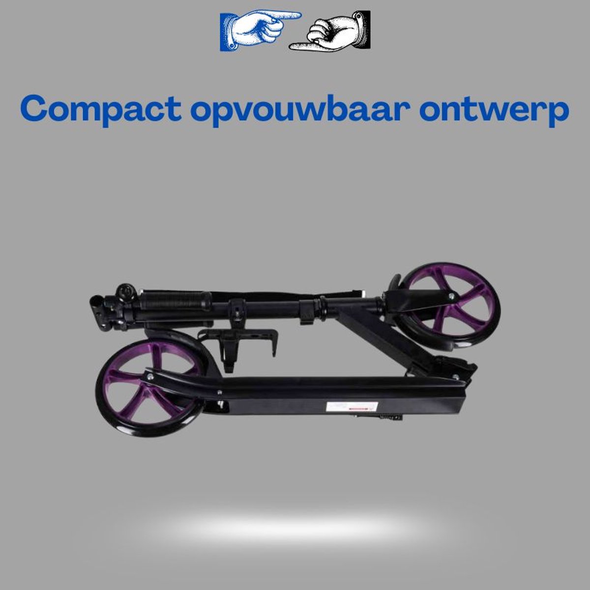 Trike Fix Opvouwbare Step Paars – City Scooter Met 200MM Wielen En ABEC 7 Lagers Verstelbaar Stuur Aluminium Deck Kinderstep Volwassenen Step Tot 100 KG Voor Stad En School Met Ebook