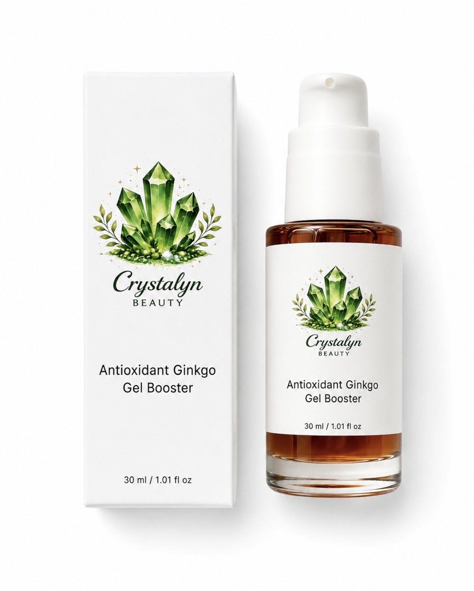 Crystalyn Beauty Antioxidant Ginkgo Gel Booster Serum-Beschermend- Olie vrij- Hydraterend-30ml