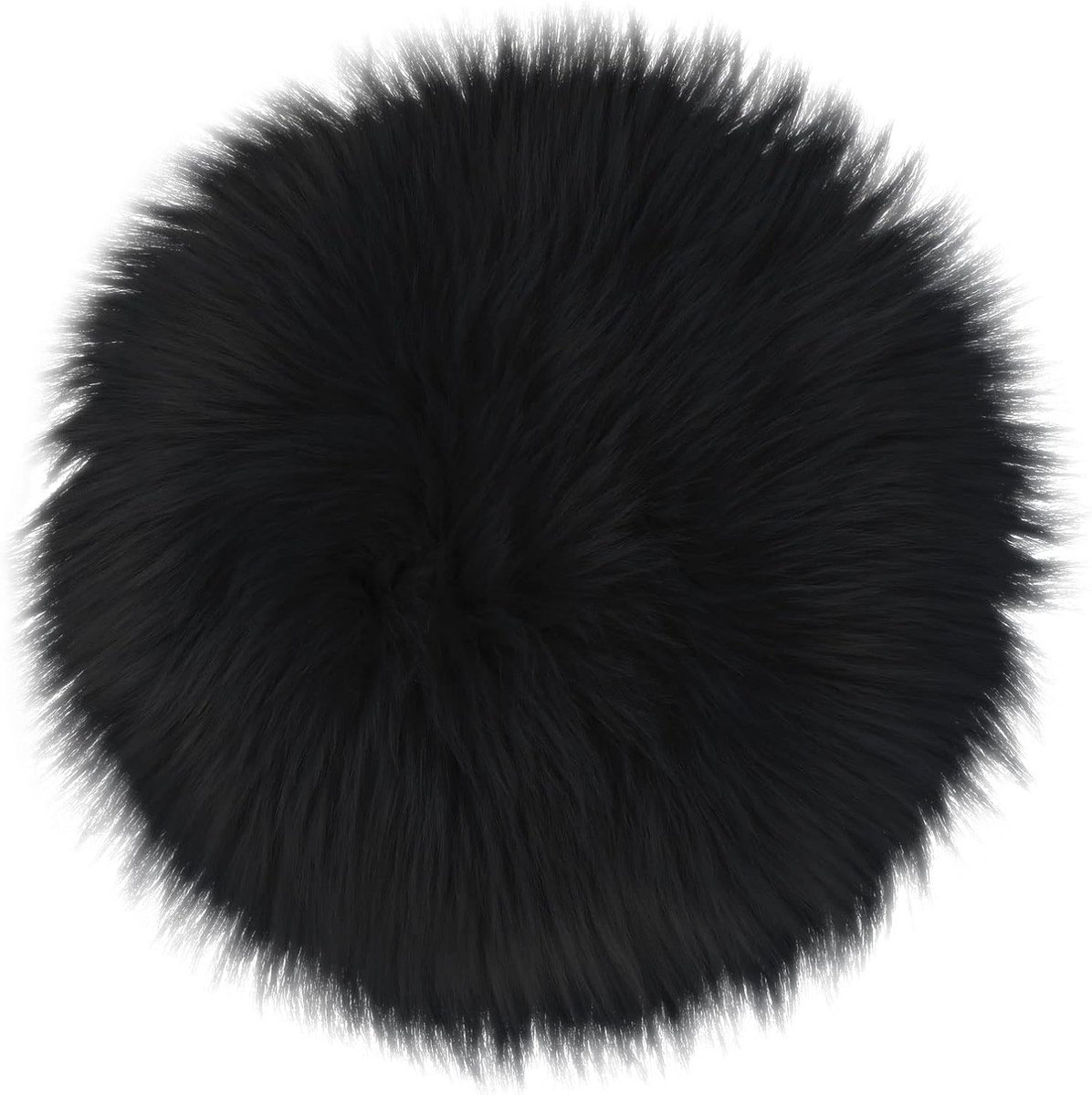 Ronde Fluffy Faux Fur Stoelkussen 30cm voor Baby Fotoshoots, Slaapkamer en Woonkamer Decoratie, Warmte en Kerstversiering