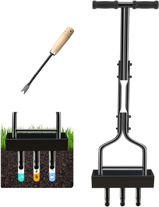 MRKK® Prikrol - Gazonbeluchter - Gras Beluchten - Gazon Beluchter - Zwart van Mrkk — afbeelding 4