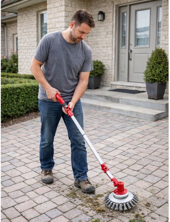 MOZY® - Stalen Onkruidborstel - 150 mm - Universeel - voor Bosmaaier - Kantenmaaier - Voegenborstel - Onkruidverwijderaar - Draadborstel van MOZY — afbeelding 3