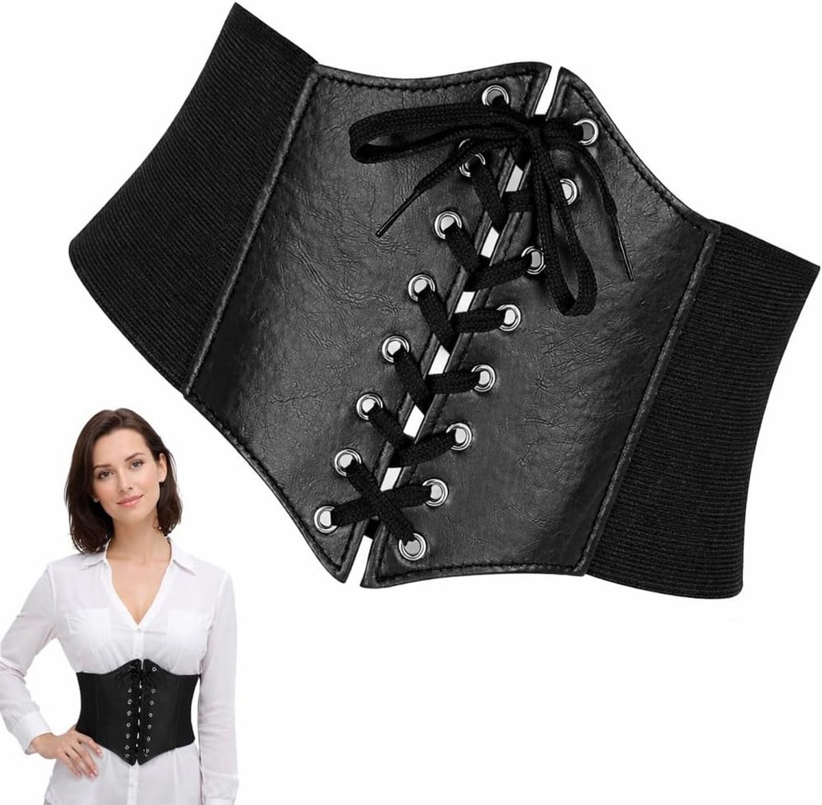 Medieval Onderbust Corset voor Vrouwen - Piratenkostuum, Goth Accessoires en Festival Outfit met Tailleband