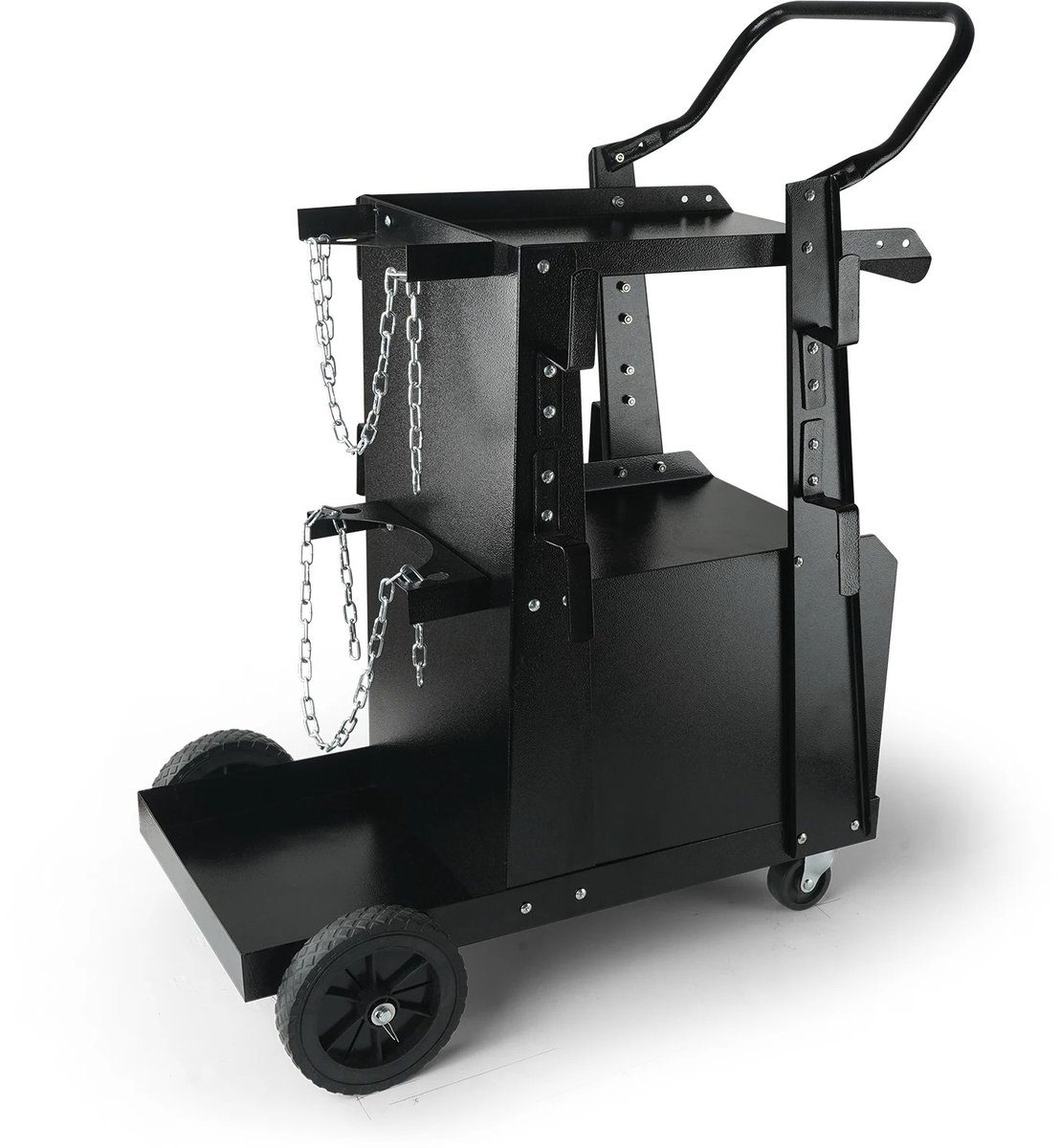 NordHaus Laswagen - Laskar - 2-Laags Opbergwagen - Heavy Duty Draagvermogen - 360° Zwenkwielen 71 cm