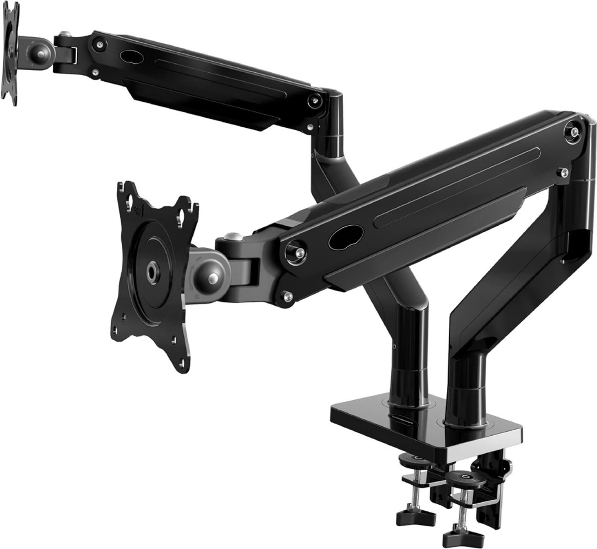 MRKK® Monitor Arm 2 Schermen - Standaard - Verhoger - Zwart