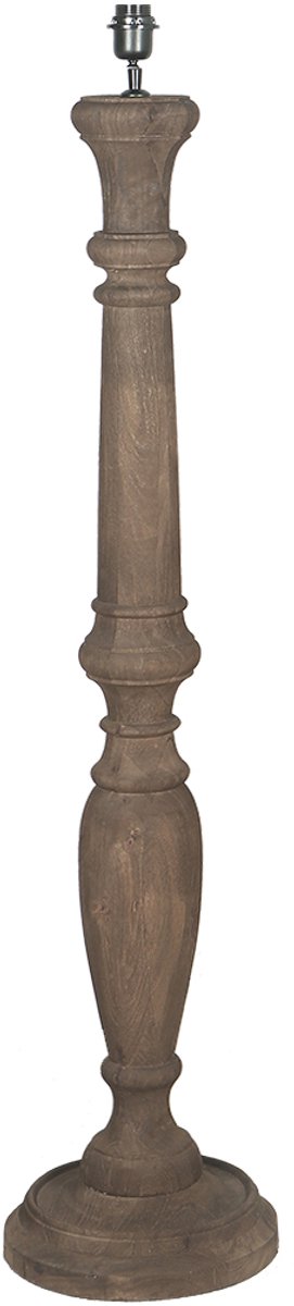 by Mooss - Vloerlamp - Miami- Umber - Hout - Robuust - Baluster - 125cm - Woonkamer - Landelijk - Stoer - Hip - Trendy