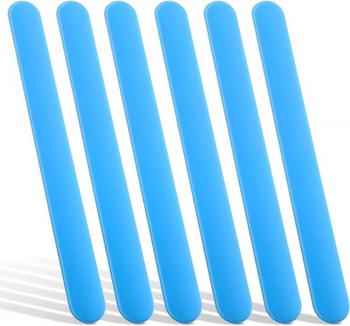 Siliconen Roerstaafjes Set van 6 Stuks voor Epoxyhars, Make-up en Knutselwerk - Blauw