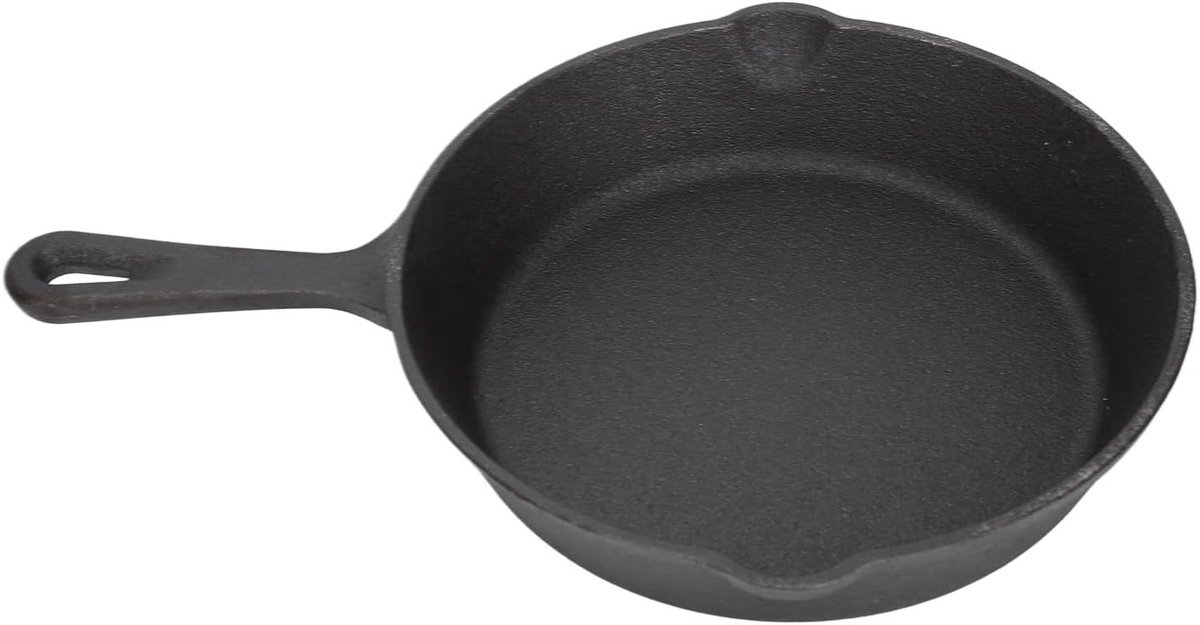 Mini Koekenpan van Gietijzer 10 cm, Ovenbestendig tot 200 °C, Ideaal voor Koken, Bakken en Serveren