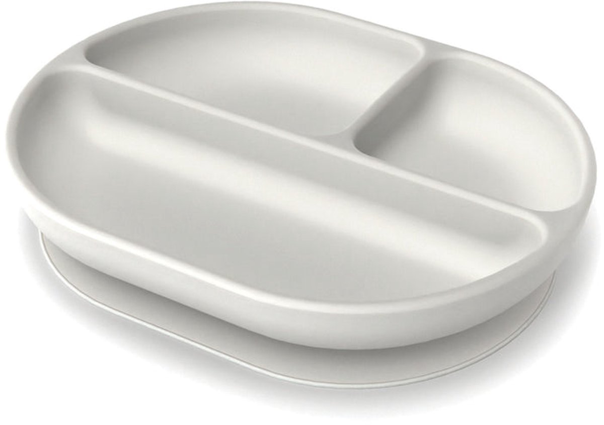 EKOBO - Siliconen verdeeld zuigbord - grijs - 22x17,5x4,5 cm