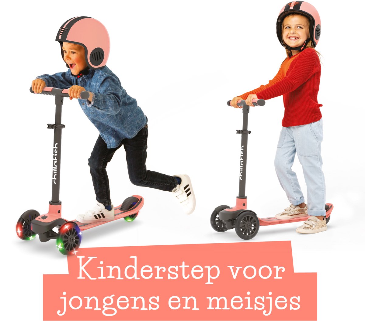 Chillafish Kinderstep 3 Jaar met drie LED wielen - Roze - Lichtgewicht Glow step meisjes met afneembaar stuur en voetrem - Aanpasbaar in hoogte - Leun-om-te-sturen - Extra grip handgrepen - Geen batterijen nodig - Model Scotti Glow 3 — afbeelding 6