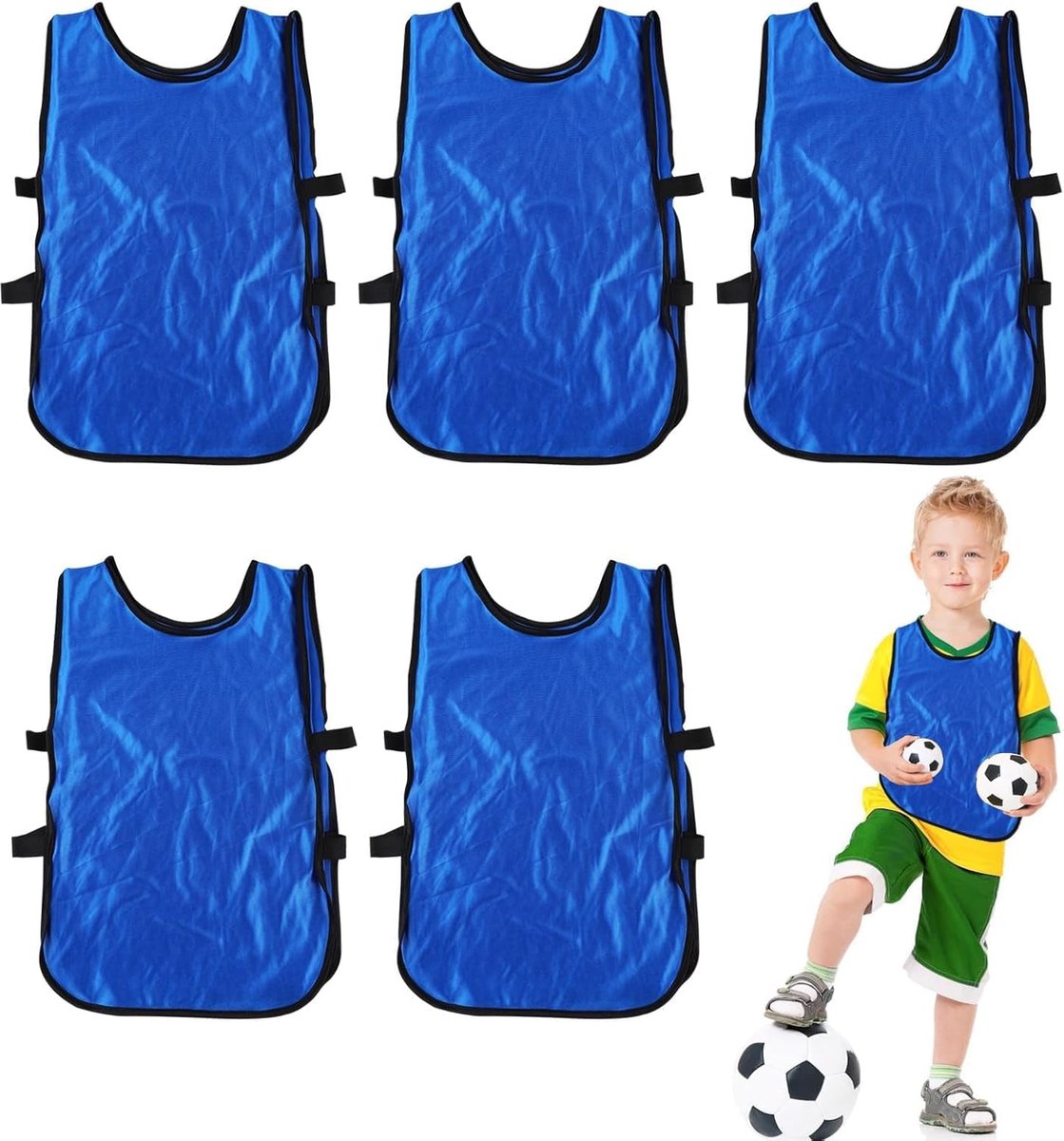 5PCS Scrimmage Vests - Team Practice Jersey voor Kinderen - Jeugd en Tieners - Voetbal Vesten en Sport Bibs