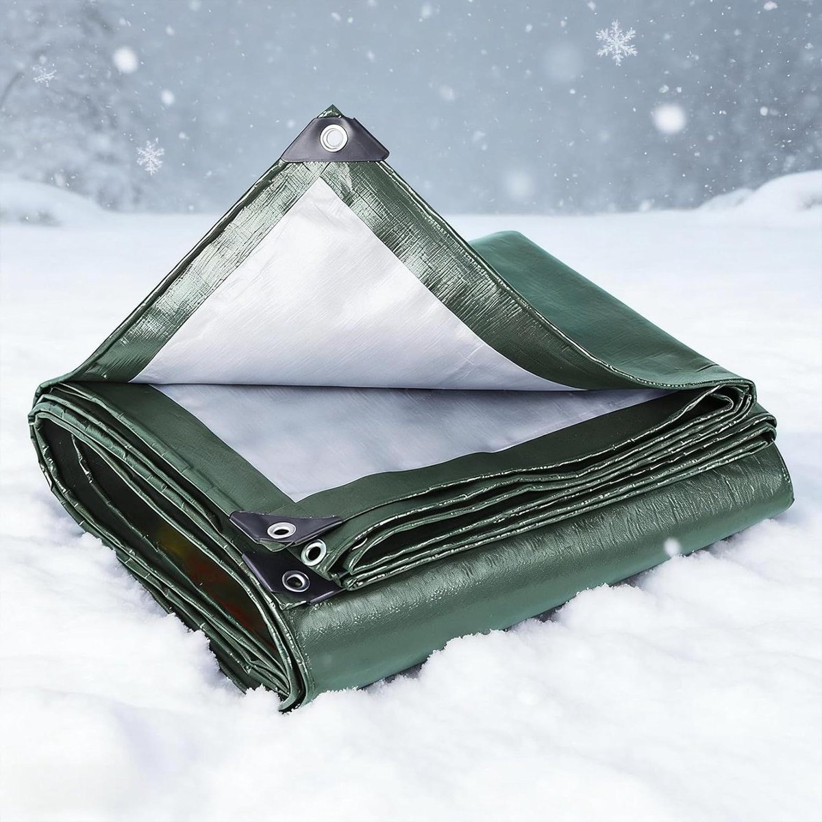 Zeildoek Zwaar Uitgevoerd - Dekzeil Waterdicht - Spullen Afdekken - Dubbelzijdig Waterdicht - 170 x 340 cm - Groen