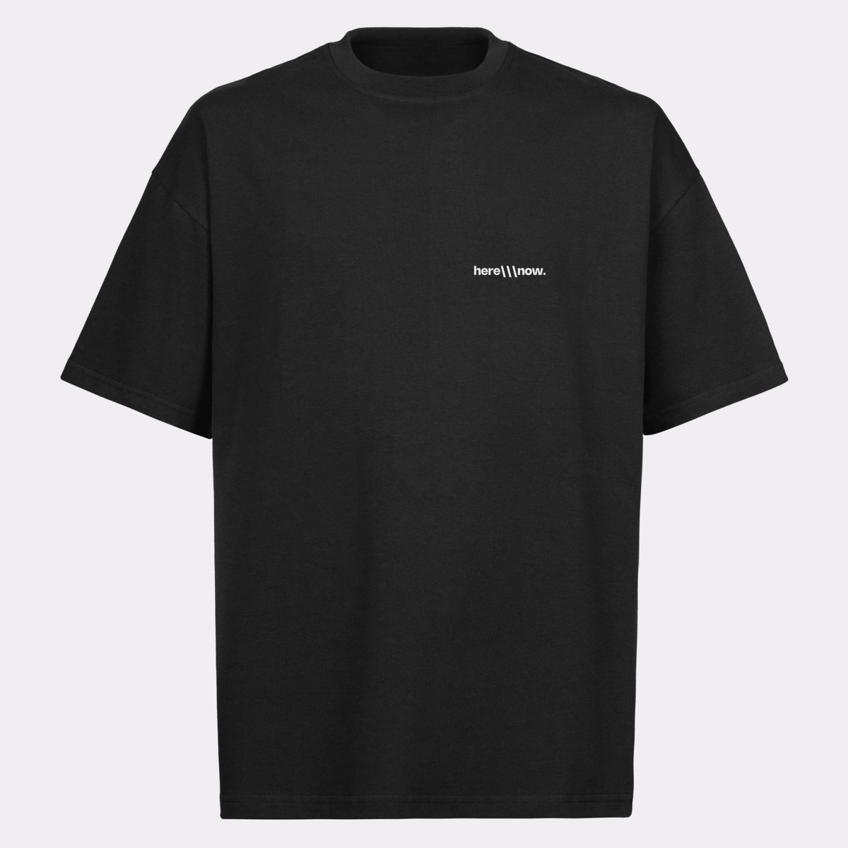 Oversized T-shirt - Zwart - Maat M - 100% organisch katoen - Verlaagde schouders
