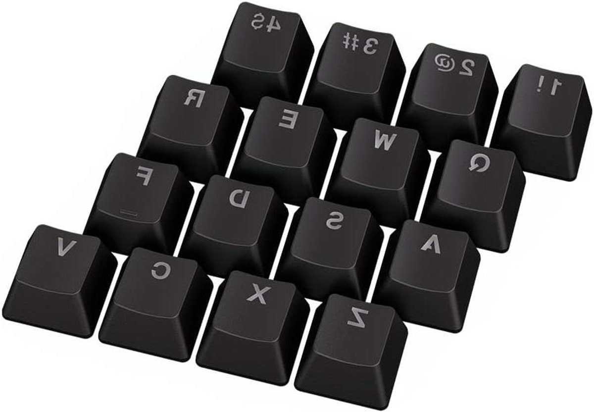 PBT keycaps set - Keycap set - Toetsenbord personaliseren - Dubbele injectie technologie - 124 stuks - zwart