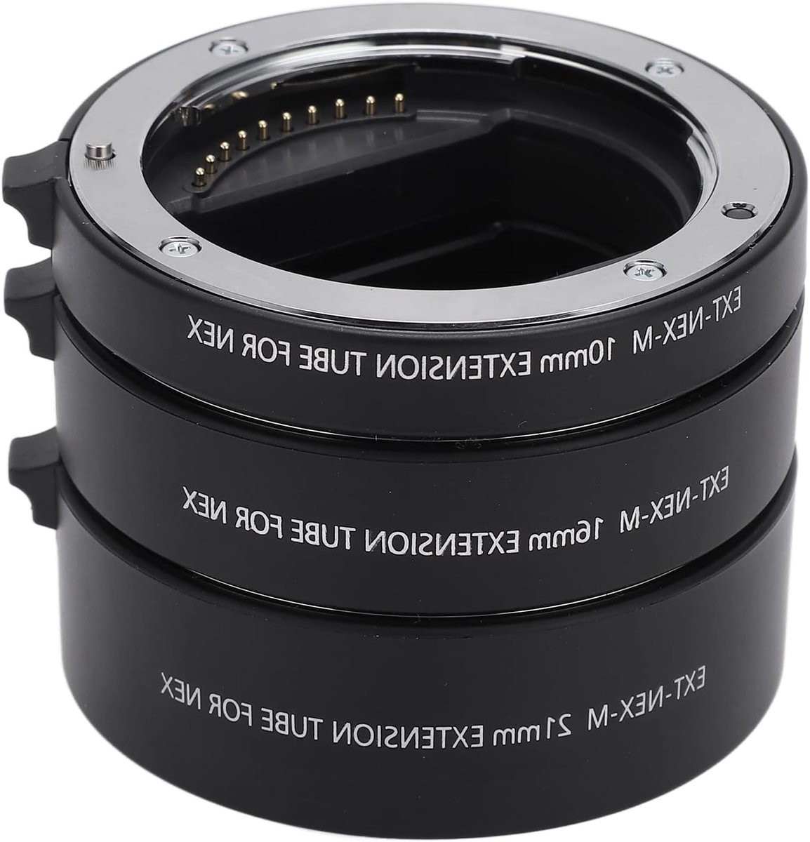 Macro Extension Tube Set voor E Mount Lens - 10mm, 16mm en 21mm - Autofocus, Metalen Adapter voor Nauwkeurige Macro Fotografie