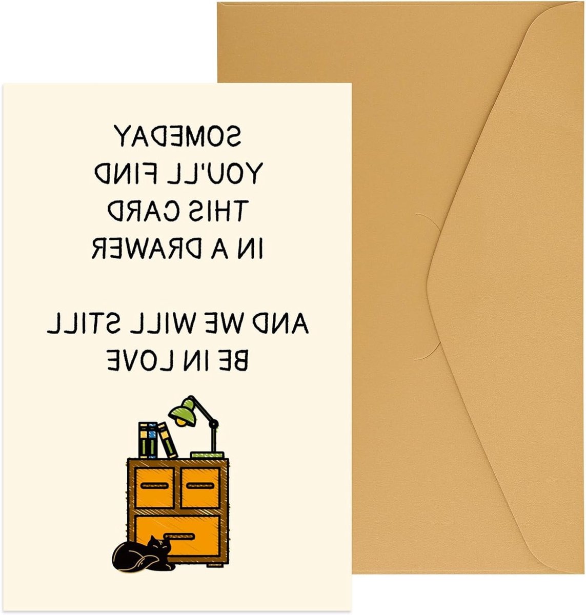 Romantische en Humoristische Verjaardagskaart voor Partner met Envelop, Perfect als Cadeau voor Hem of Haar op Jubileum of Verjaardag