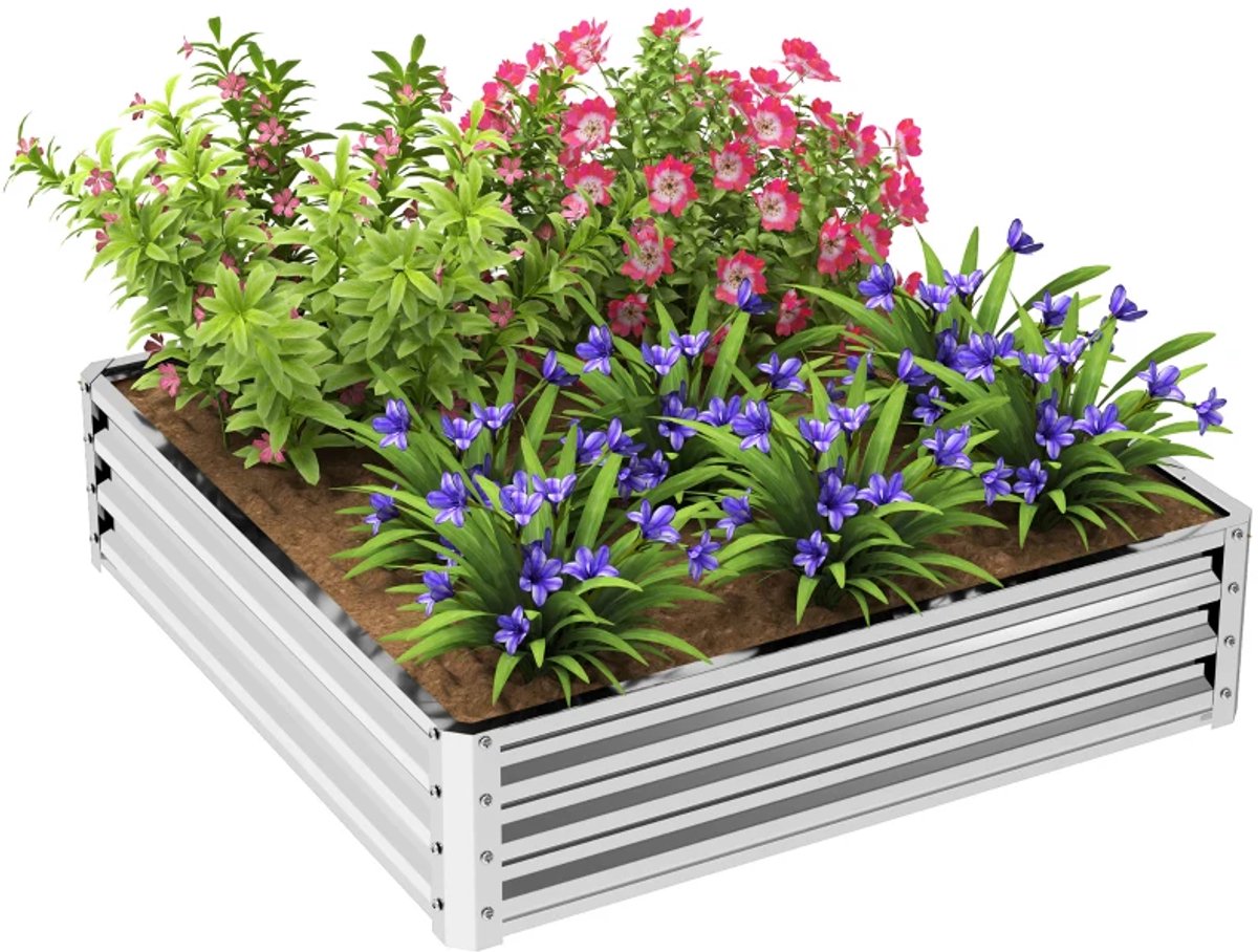 Plantenbak - Bloembak met Stalen Frame - Plantenbed - Tuinbe
