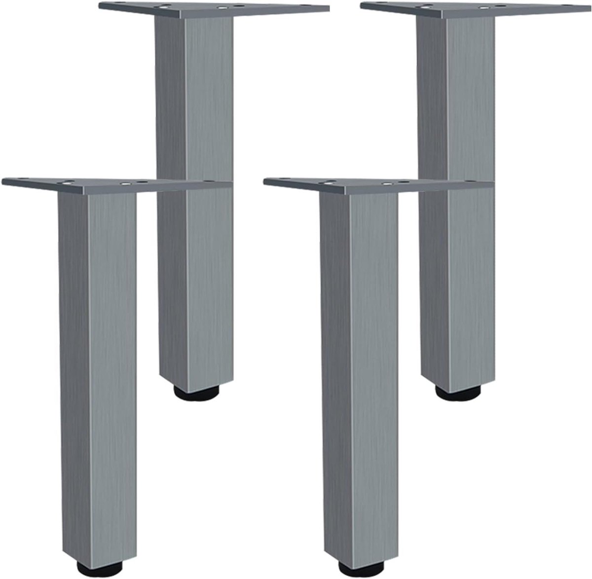 Meubelpoten - Kastpoten Salontafelpoten - Meubels Verhogen - Hoogteverstelbaar - 18 cm - Grijs