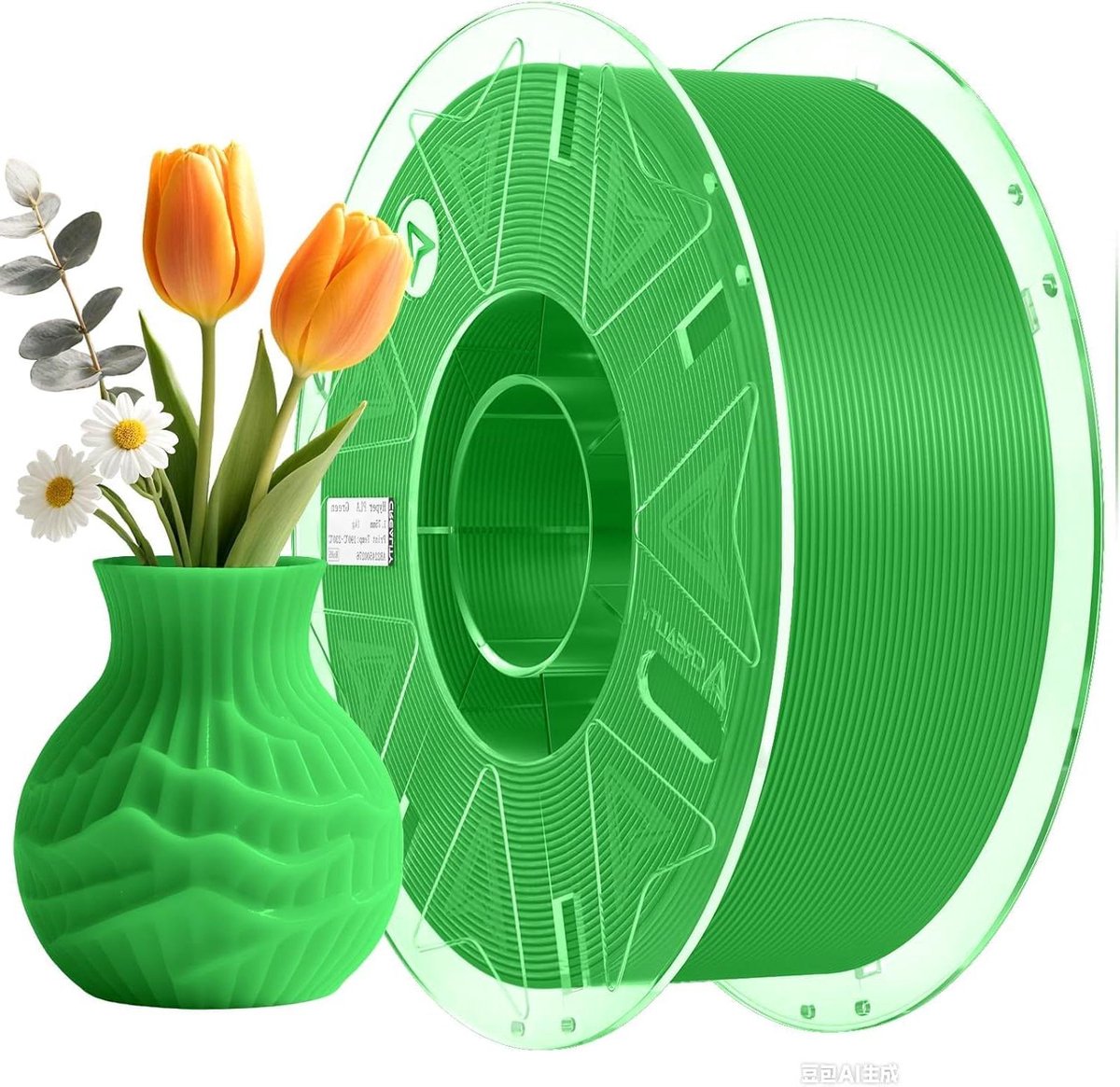 3D Printerfilament - PLA Filament - Snel Printen - RFID Tags - 1.75 mm - Groen