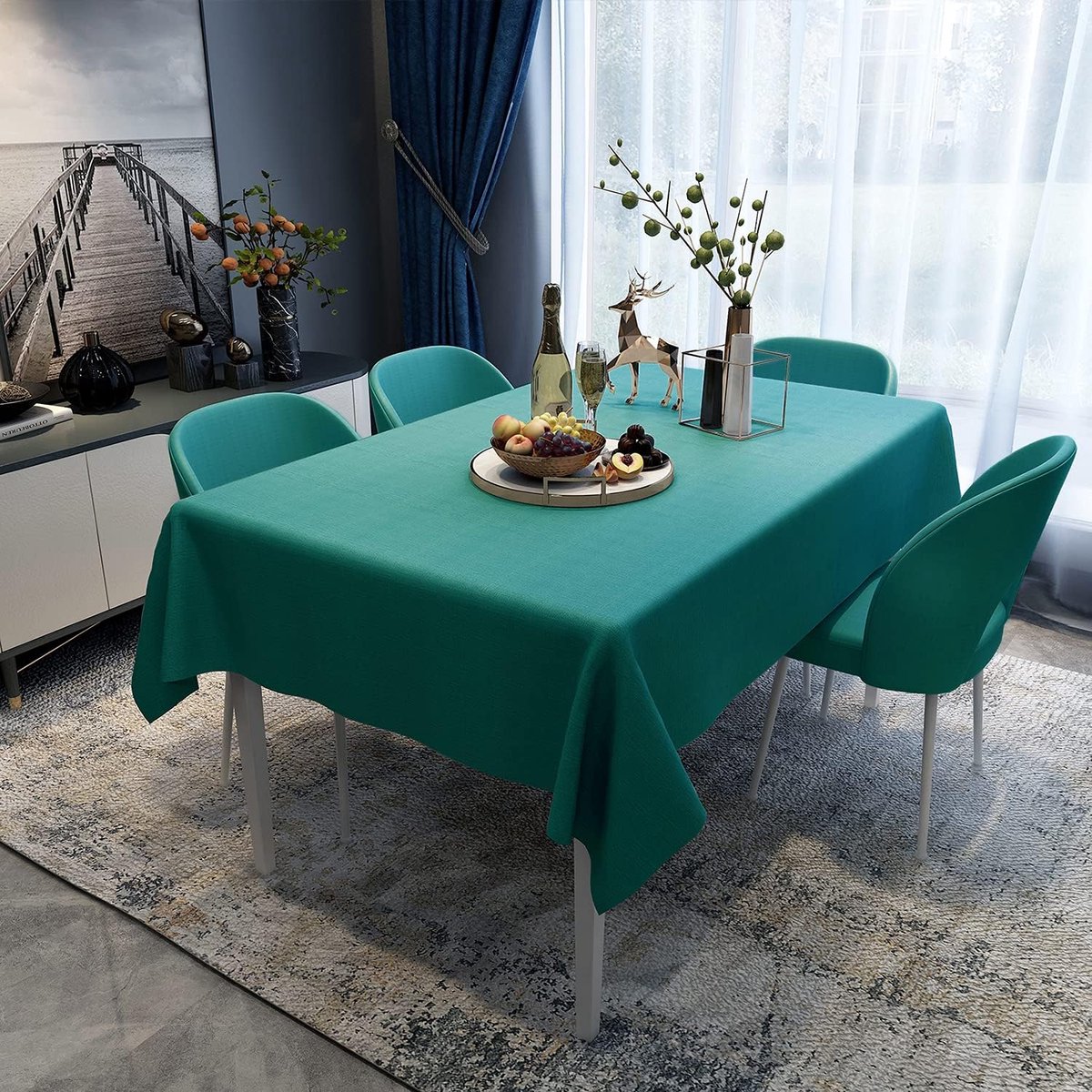 Vinyl Tafelkleed - Afwasbaar Kleed - Tafel Beschermen - 100% Waterdicht - 60 x 83 cm - Groen