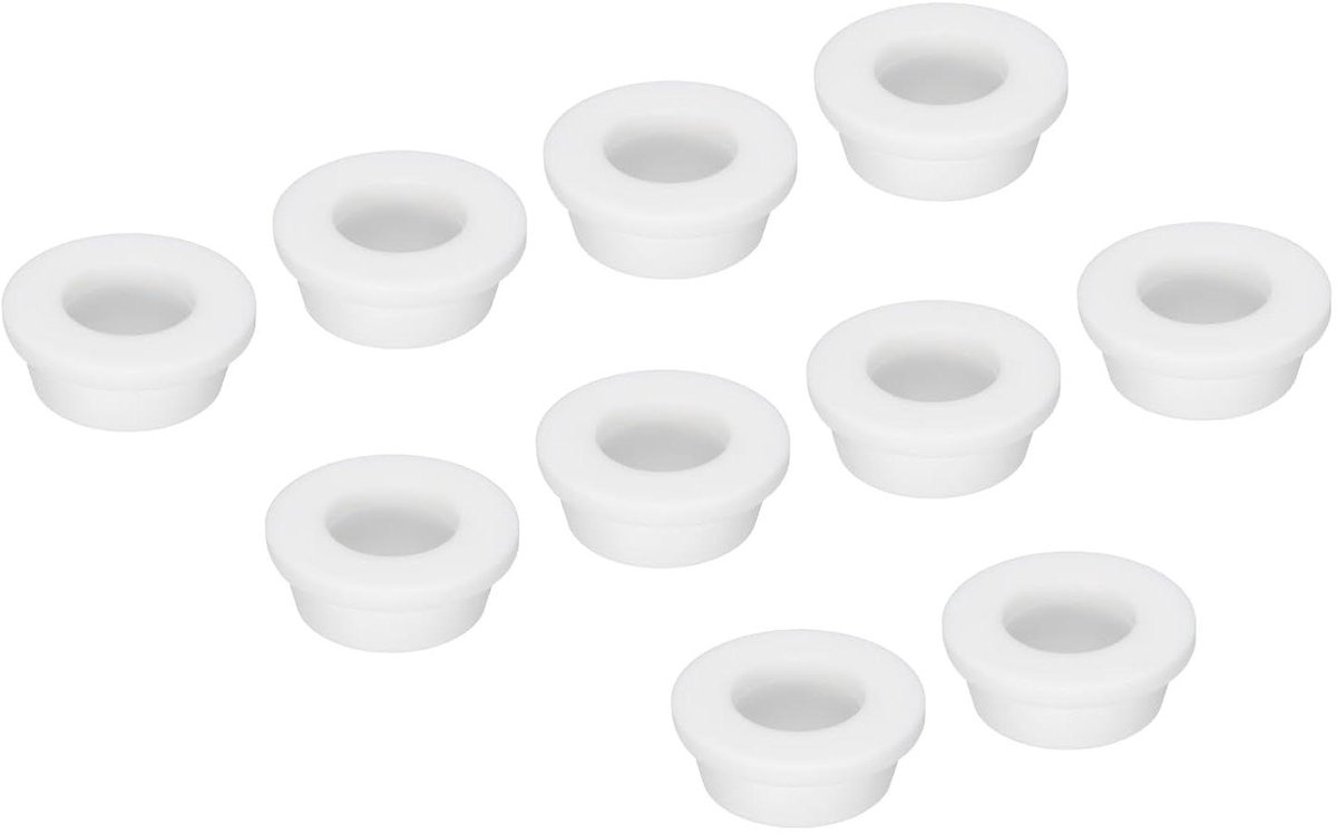 Kabeldoorvoer Rubber - Doorvoertules Rubberen Doppen - Kabelbescherming - Waterdicht Stofdicht - 10 stuks - Wit