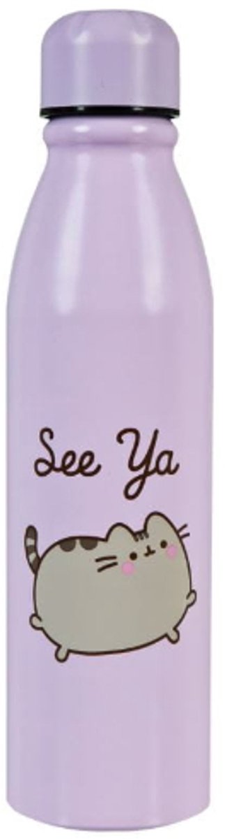 Undercover Pusheen Serie - Aluminium Bidon - 600 ml - See Ya - Fiolet