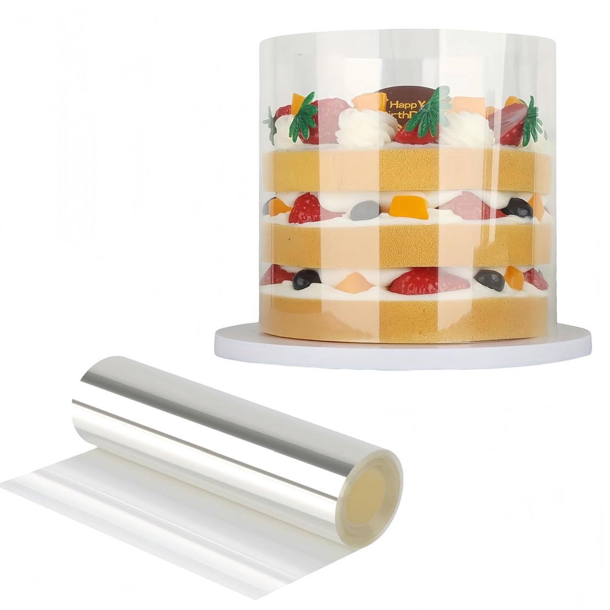 30 cm Transparante Acetate Rol - Herbruikbare Cake Collar voor Cake Roll en Bakken