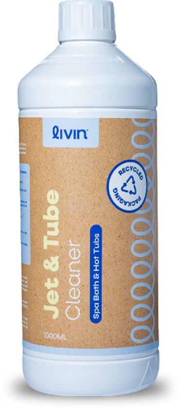 LIVIN' Jet & Tube Cleaner - Whirlpool - Nettoyant puissant pour canalisations spa - Maintenance jacuzzi - Produits d'entretien jacuzzi - Nettoyant Whirlpool - produits jacuzzi - Convivial - Effet très rapide - 1L