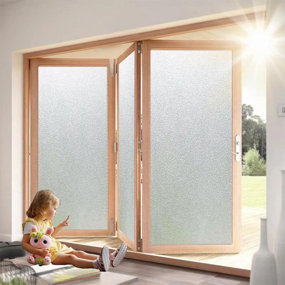 Raamfolie - Privacy folie - Ramen afschermen - Zonder lijm - 70 x 250 cm - Mat