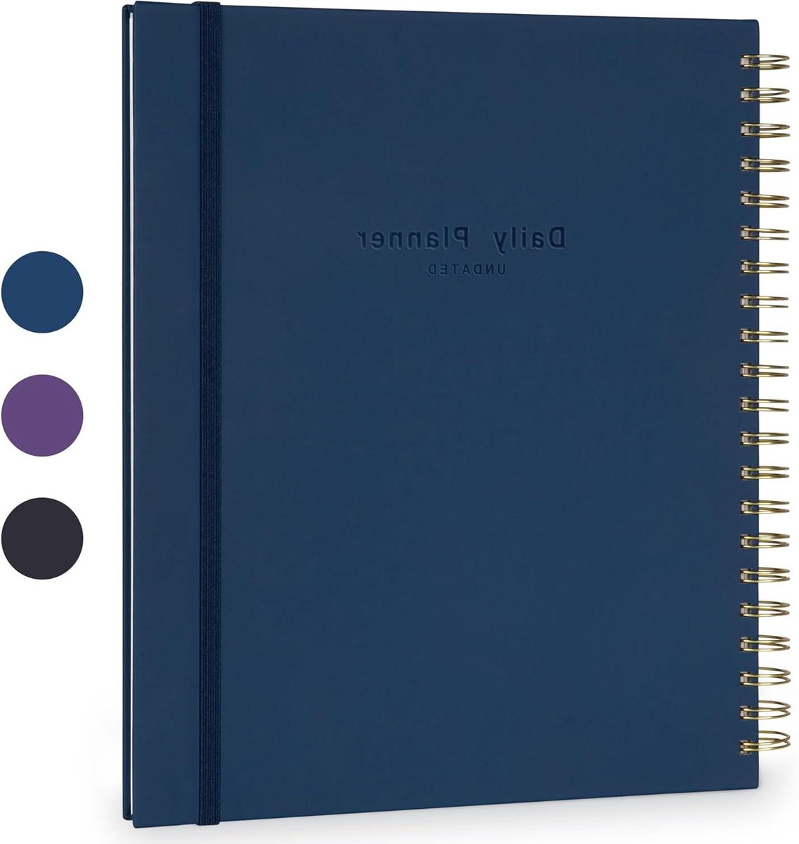 Ongedateerde Dagelijkse Planner - To Do Lijst Uurschema - Productief Plannen - Kalender 2025-2027 - 8.5 x 11 Inch - Marineblauw