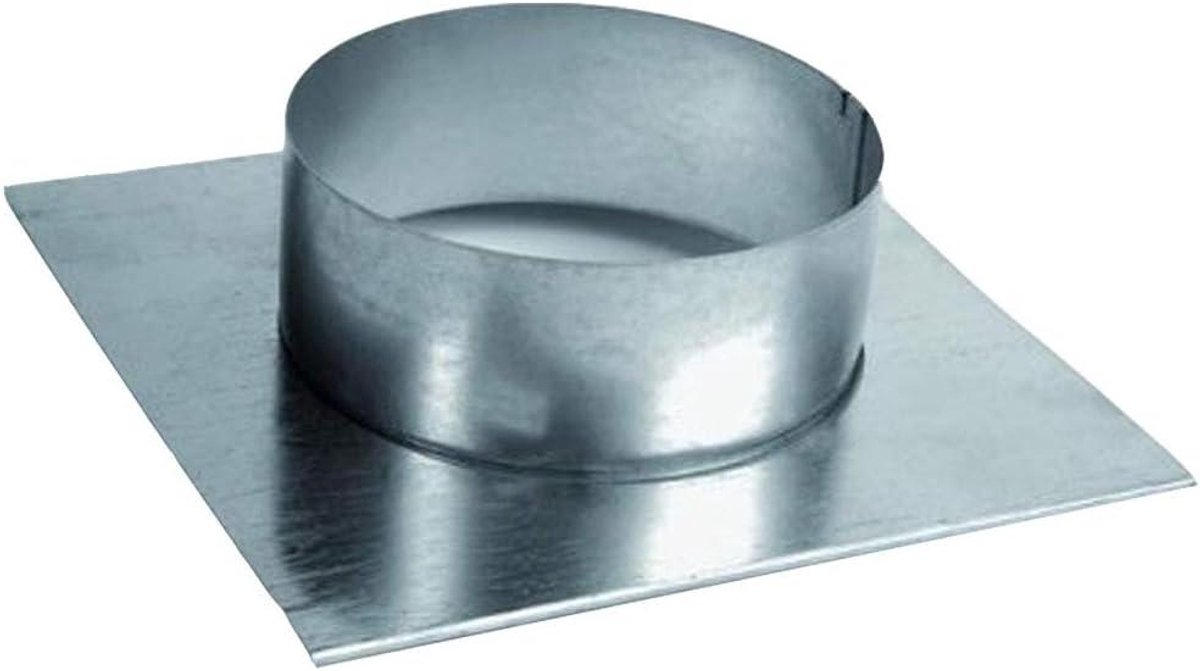 Voetplaat - Steunplaat Raster - Buitenluchtrooster Plaatsen - Steunplaat Vierkant - 23 x 23 cm 150 mm - Grijs