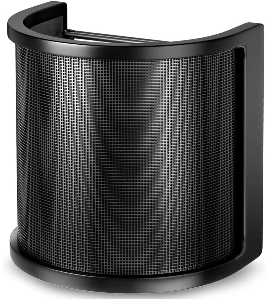 WiseGoods Premium Microfoon Windkap - Plopkap Popfilter - Drie Lagen Metaal Mesh - Studio Opnames - Geschikt Voor YouTube - Zwart
