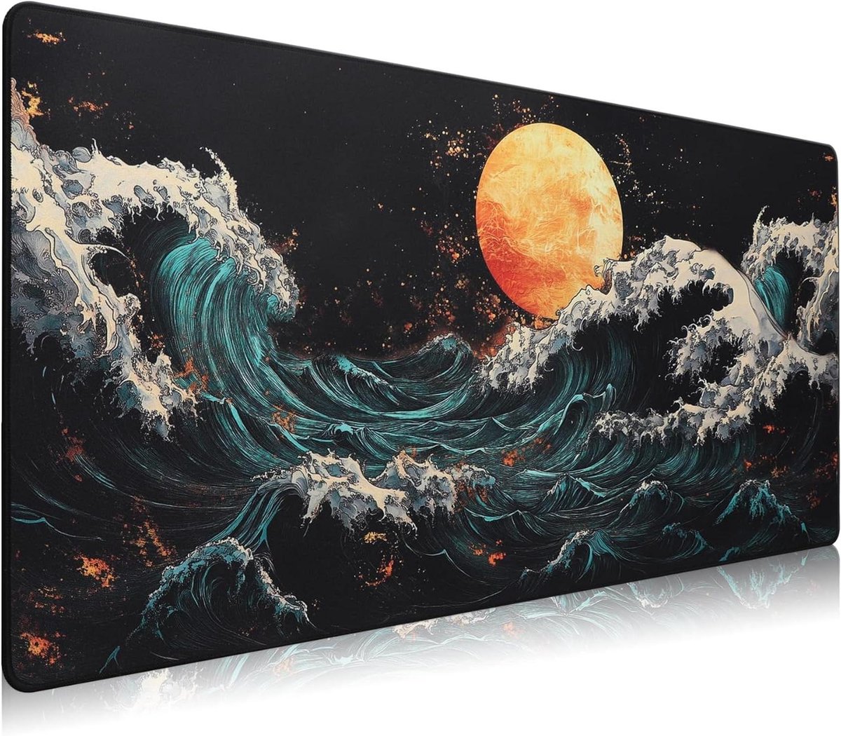 Grote muismat - Tafelonderlegger - Precisie gaming - Anti-rafel randen - 89x40 cm - Zwart