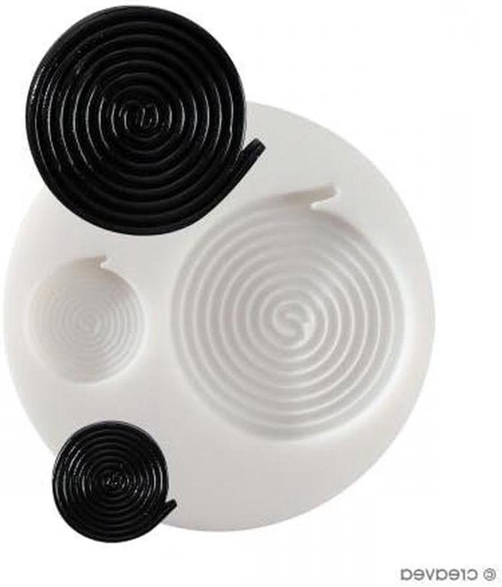 Mini Bakvorm - Siliconen Vorm - Kleine Gebakjes Maken - 2 Zoethoutrollen - 7 cm Diameter - Wit