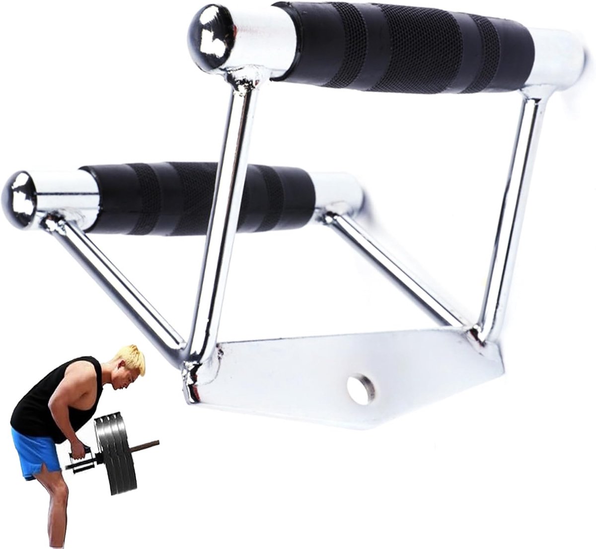 Portable Landmine Handle - T Series Grip Accessoires - Antislip Rubber Handvat - Roei Touw Handvat - Roei Handvat voor Roeimachine - Fitness - Triceps