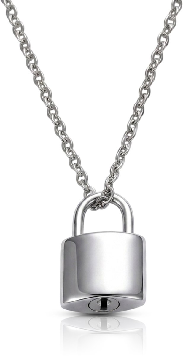 Akerz zilvere As Ketting Slotje – Mini Urn Ketting – Herinneringssieraad – RVS – Inclusief Ketting & Vulsetje