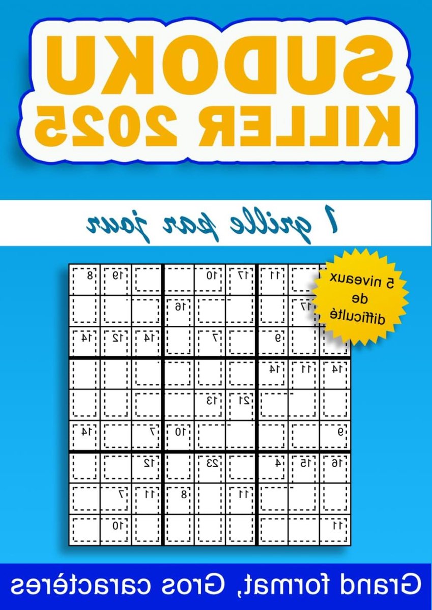 Sudoku Killer Agenda - Puzzelboek Logica Spel - Dagelijkse Hersenkraker - 365 Unieke Grilles - A4 Formaat - Zwart-Wit
