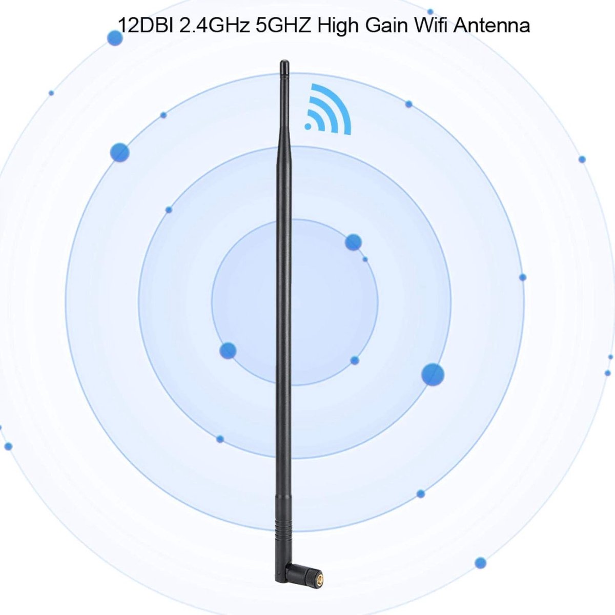 Wifi Antenne - Netwerk Antenne - Signaal Versterken - Hoge Gain Dual Band - 39 cm - Zwart