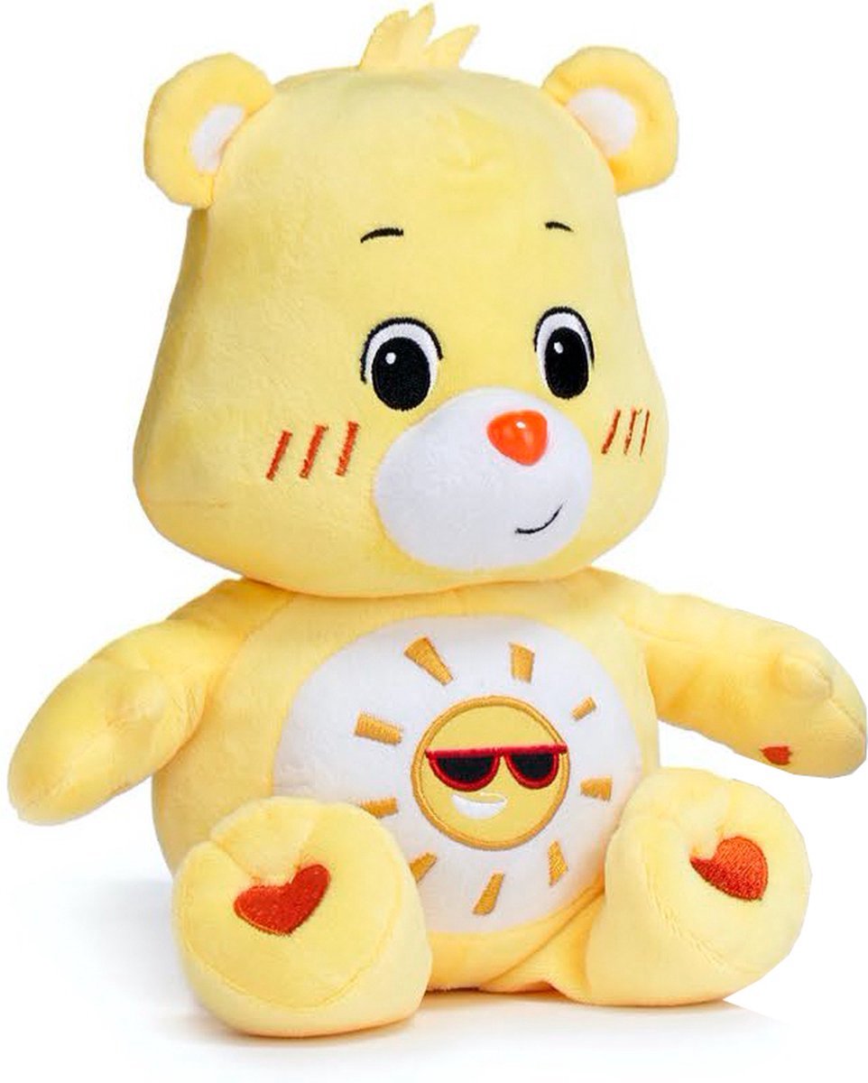 Care Bears / Troetelbeertjes Knuffel Geel 33cm
