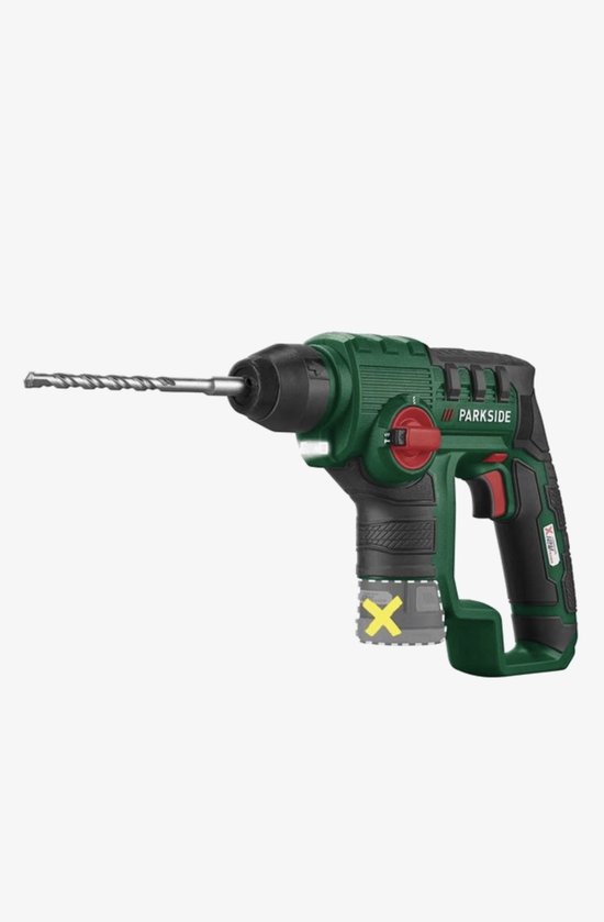 PARKSIDE® Accu-klopboor 12V zonder accu - Toerental: 0/900 tpm - Slagenergie: 1 joule - Slagfrequentie: 0/4800 spm - Inclusief snelspanboorhouder voor boor met ronde schacht, 2 SDS-betonboren, 2 houtboren met ronde schacht, 4 schroefbits 50 mm